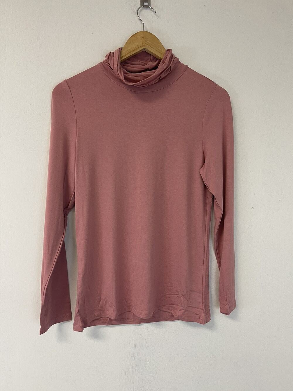 Bexleys Shirt Womens 2XL Tee Pink Turtle Neck Pullover Sweater L/S N244